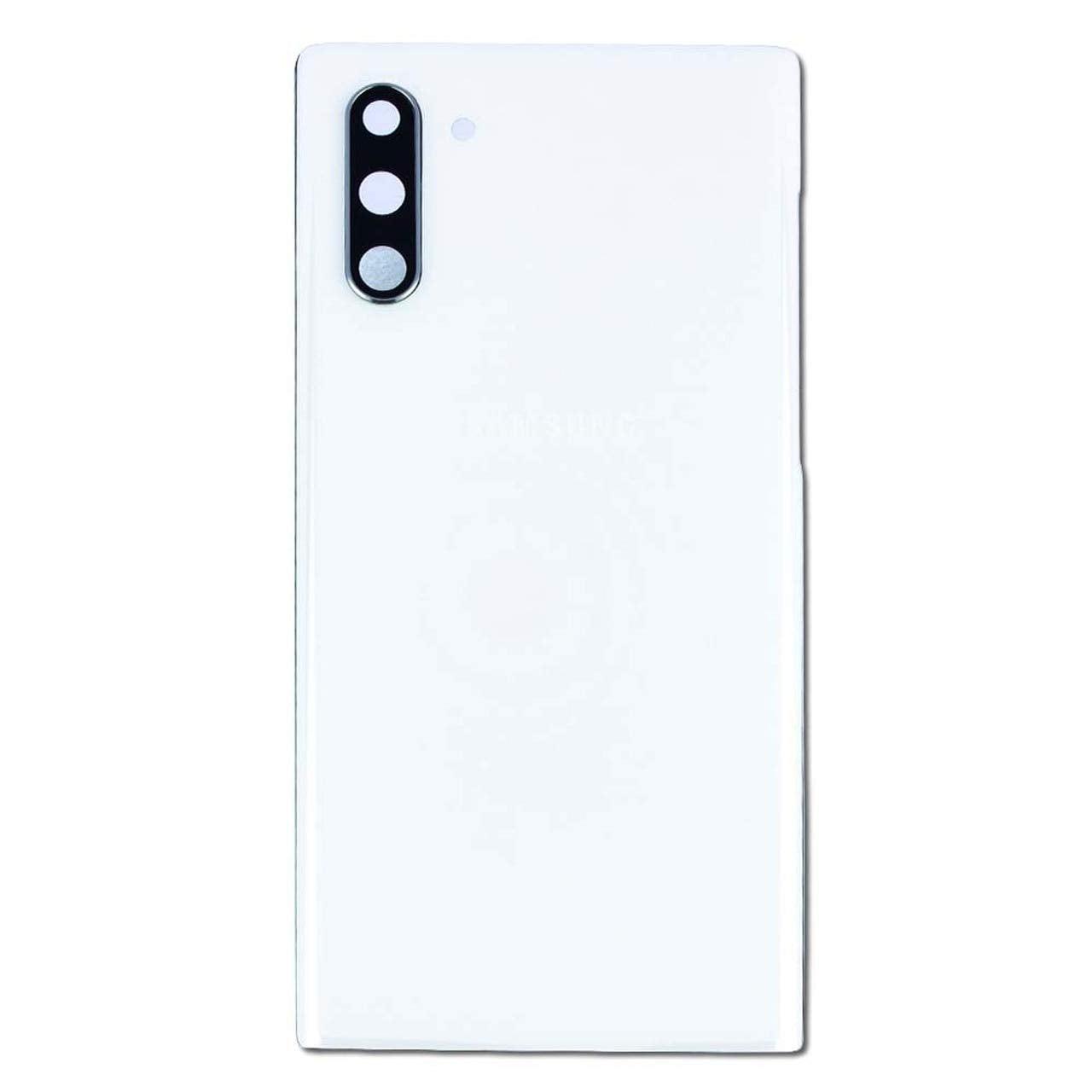 Back Glass Panel for Samsung Galaxy Note 10 N970F Aura White with Camera Lens Module and Self Adhesive Tape - EGFix Back Glass Panel for Samsung Galaxy Note 10 N970F Aura White with Camera Lens Module and Self Adhesive Tape - EGFix